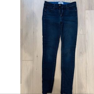 PAIGE dark blue high waisted skinny jeans size 25